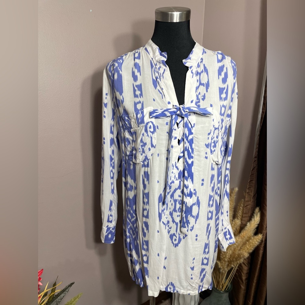 Medina Lace Up Tunic Borneo Violet